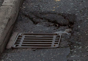Roadside drain - stock image
