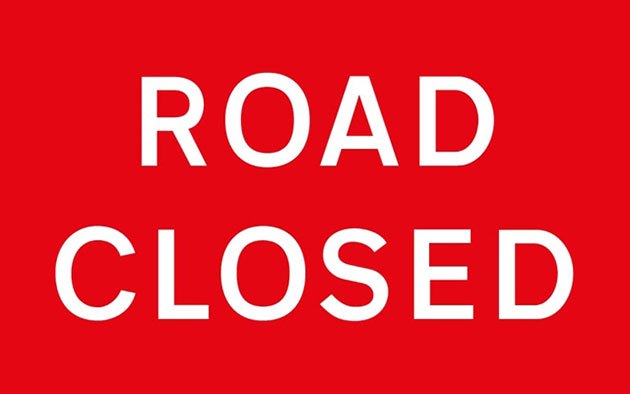 KCC road closure sign