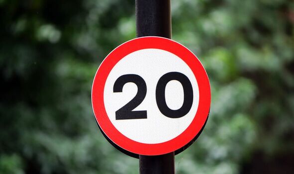 20mph speed limit sign